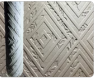Diamond windows pattern roller for pottery texture.
