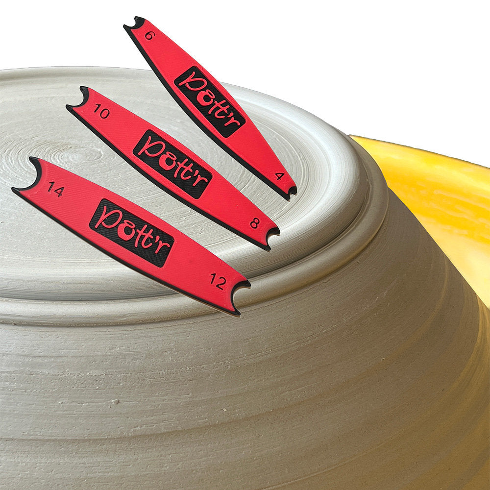 Pottery banding ring tool by POTTR for creating consistent band designs on pottery.