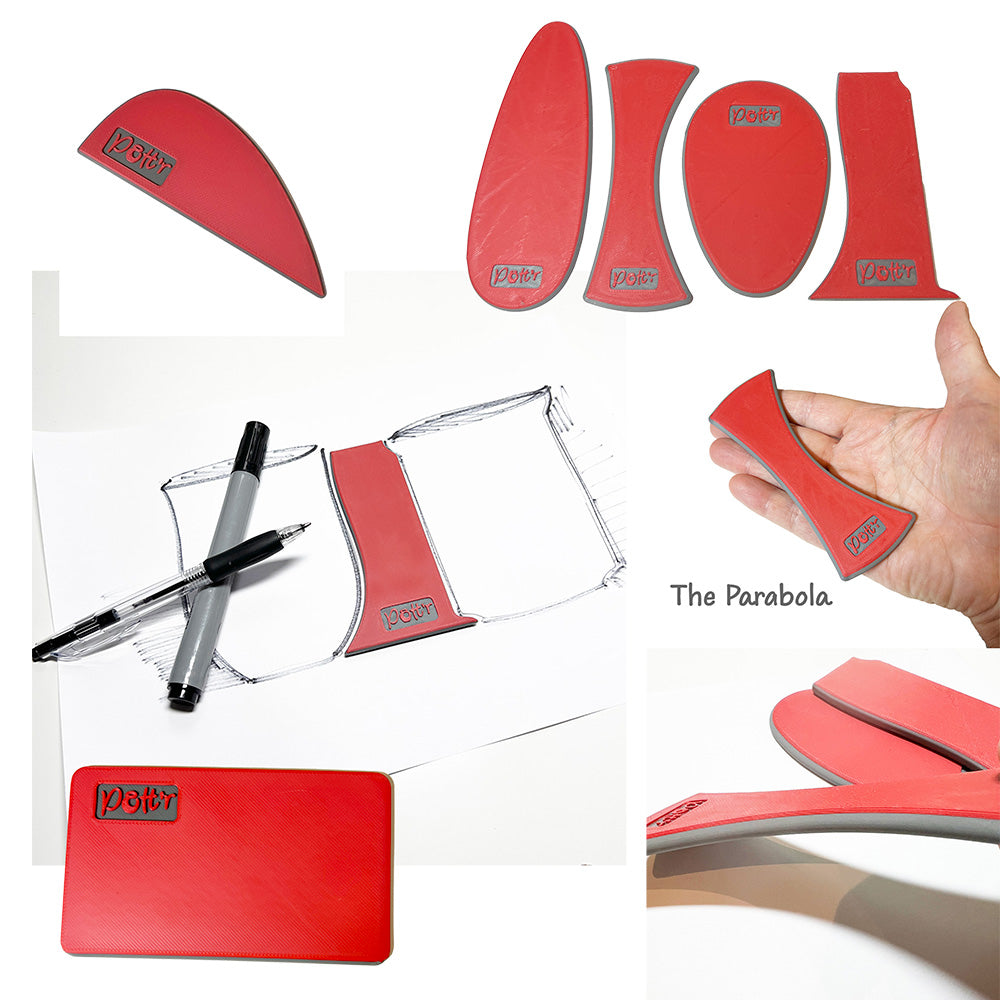 Pottery Full Rib Gift Set of 6 for Hand building and Throwing Incl