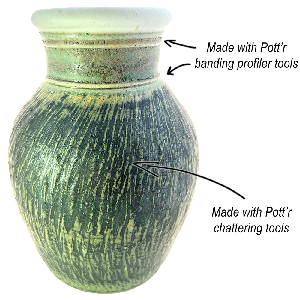 POTT'R Pottery Banding Ring and Rim Profile Tool Set for Using When Throwing On The Potter's Wheel
