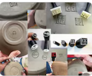 pottr's custom marks and stamps for personalizing pottery.
