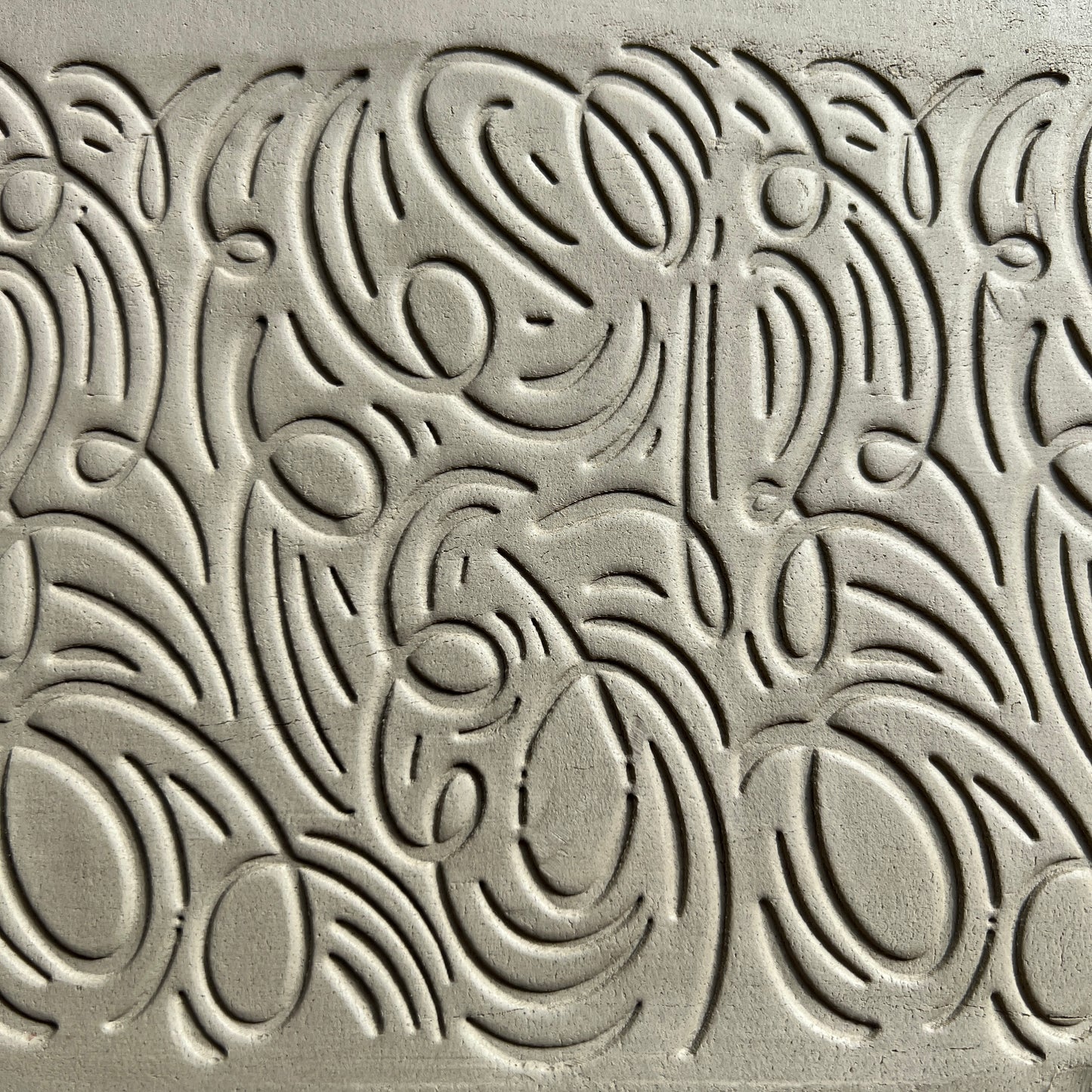 135mm Random Curls Effect Clay Pottery Texture Roller - Repeatable Pattern