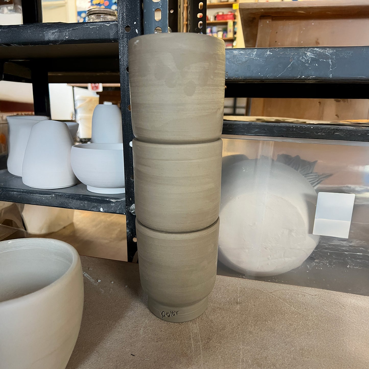 Pott'r Stacking Cup Rib for Creating a Stackable Set of Mugs or Cups