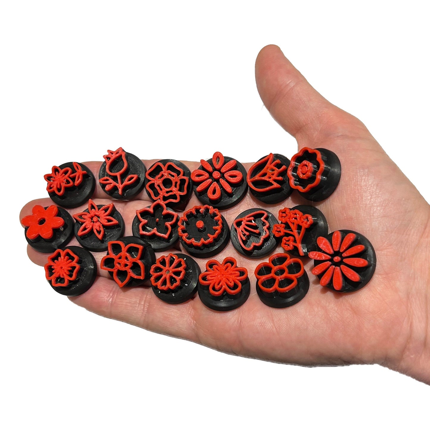 3D Printing 18 Serifina 25mm Floral Stamps