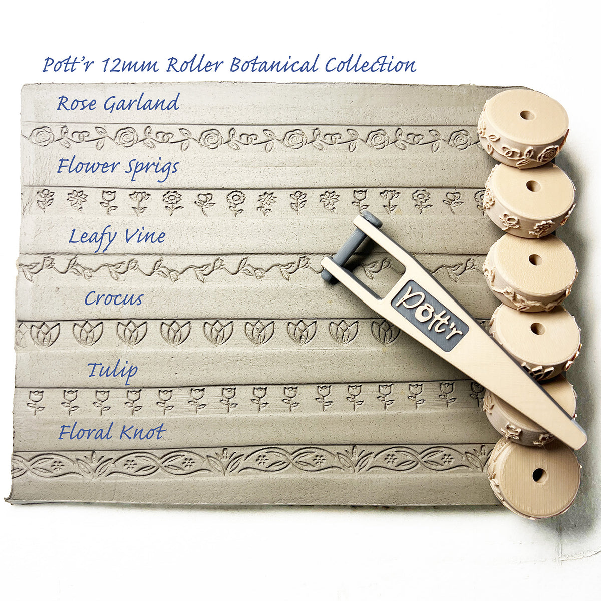 12mm Pottery Texture Border Rollers
