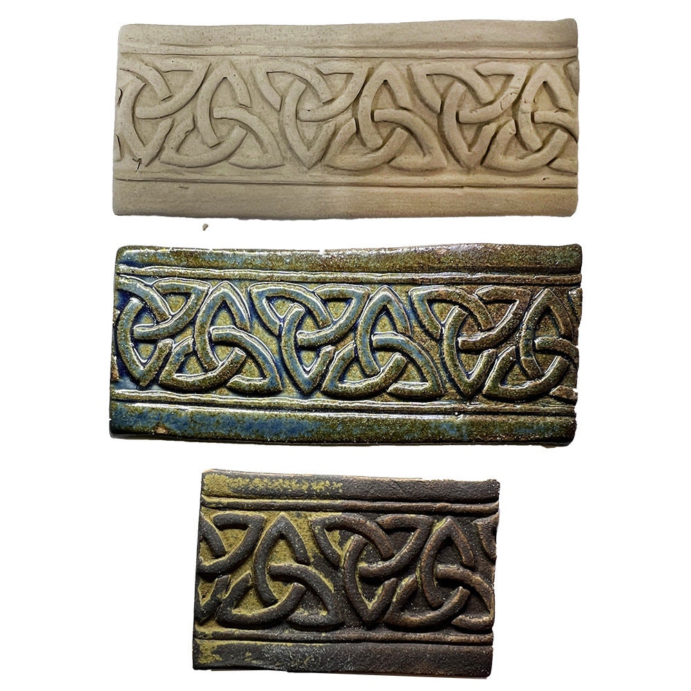 Image showcasing Celtic-inspired design patterns for use on pottery rollers.