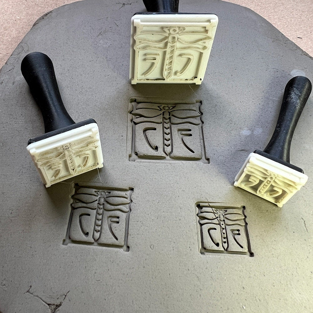 Custom potter’s mark available in two or four size options for versatile stamping.