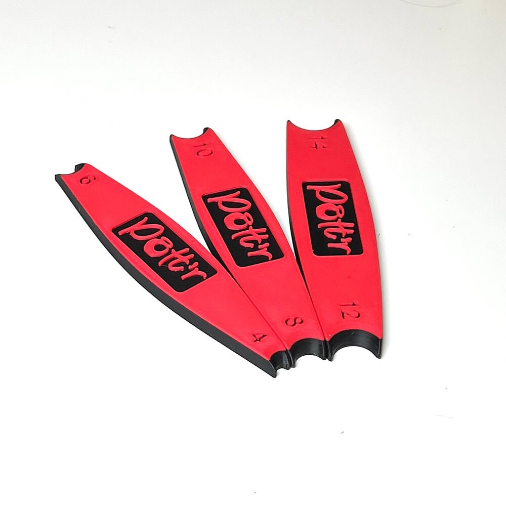 Versatile banding ring and rim profile tool set by POTTR for enhancing pottery edges.