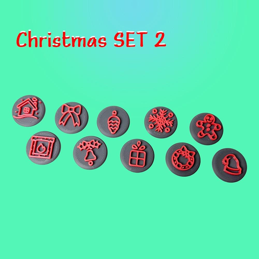 Serifina floral pottery stamps set with 10 unique designs.