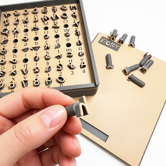 Pott’r Alphabet Stamp Set 10mm Comic Sans | Upper & Lower Case plus Numbers