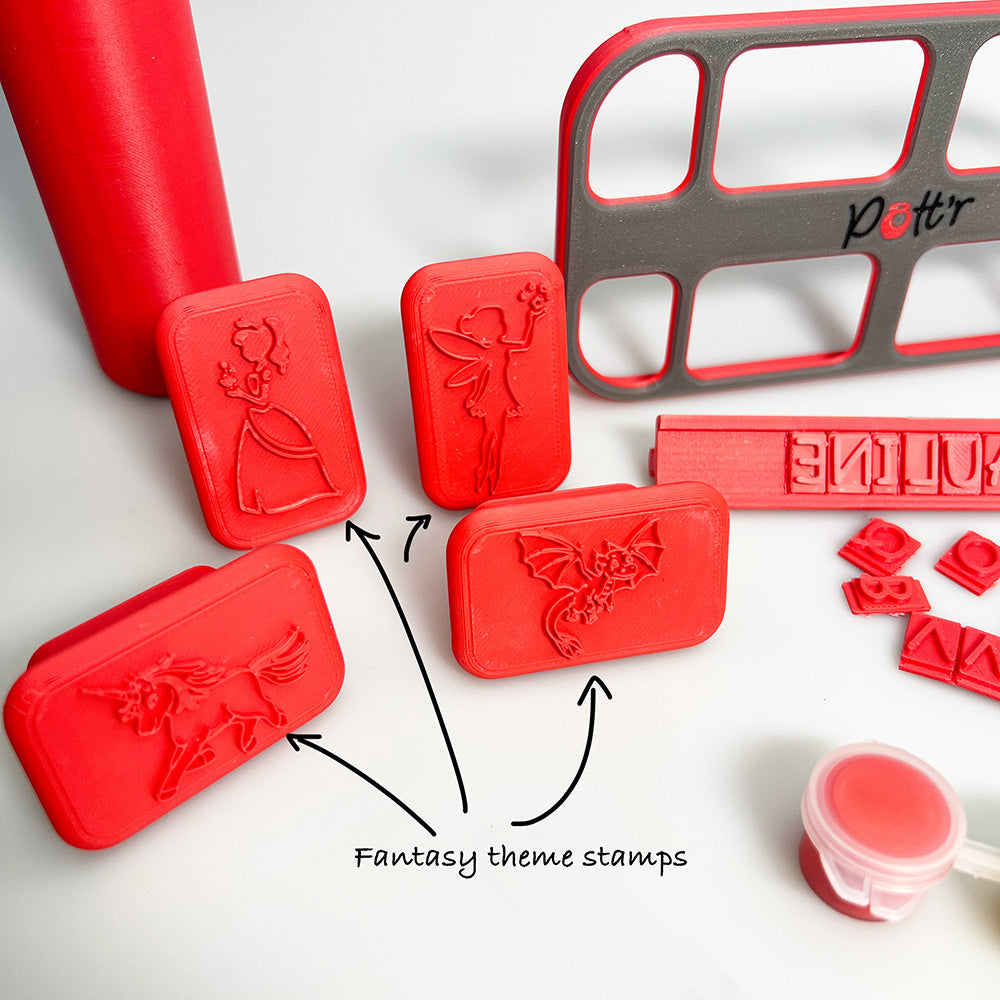 Pott’r Children’s Pottery Nameplate Making Kit - Fantasy Theme