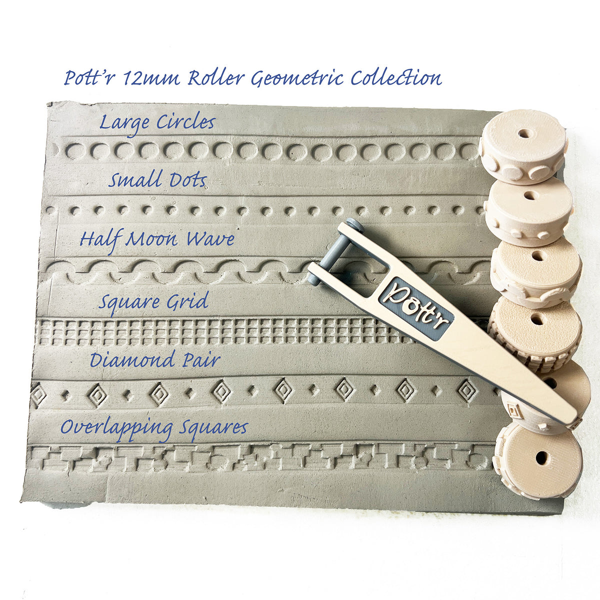 12mm Pottery Texture Border Rollers