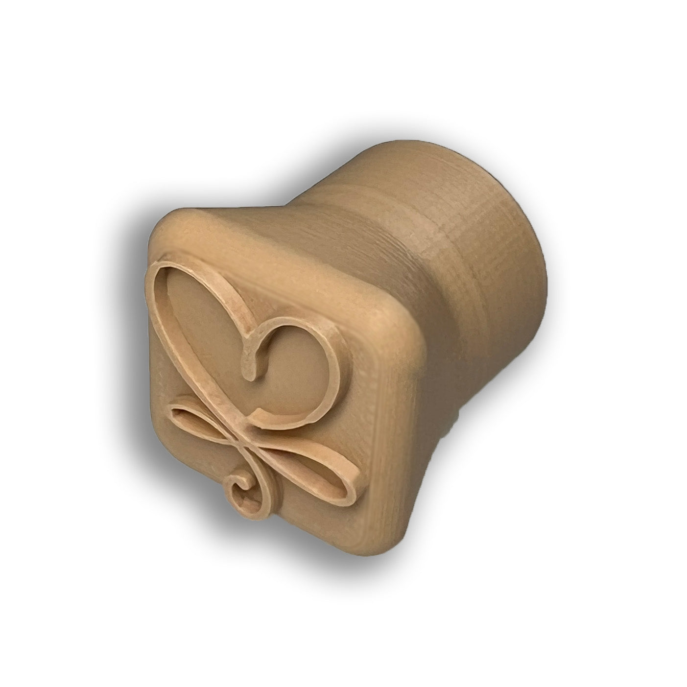 4 Piece Heart Themed Texture Rollers and Stamp Set including handles
