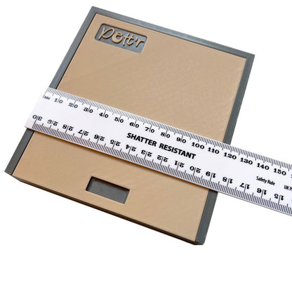 6 x Potter’s 12mm x 25mm Border Roller Stamps for Banding on Wheel Thrown Clay Pottery Vessels – Handle included.