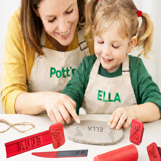 Pott’r Children’s Pottery Nameplate Making Kit - Fantasy Theme