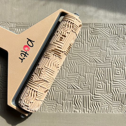 135mm Random Lines Compact Texture Roller - Seamless Pattern