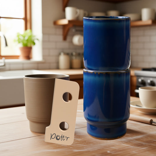 Pott'r Stacking Cup Rib for Creating a Stackable Set of Mugs or Cups